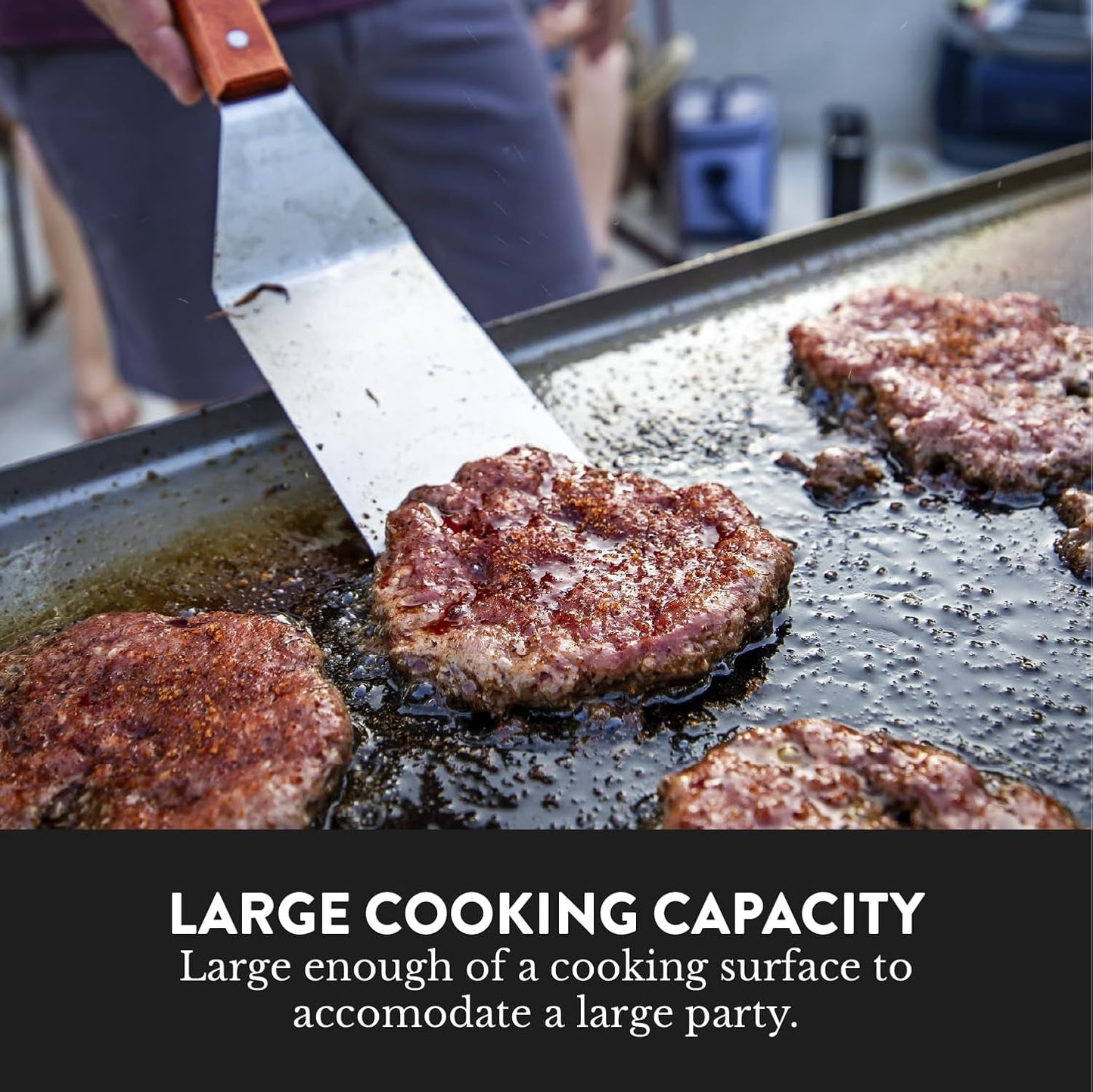 GasOne Flat Top Grill with 4 Burners – Premium Propane Grill with Outdoor Grill Cart – Stainless Steel