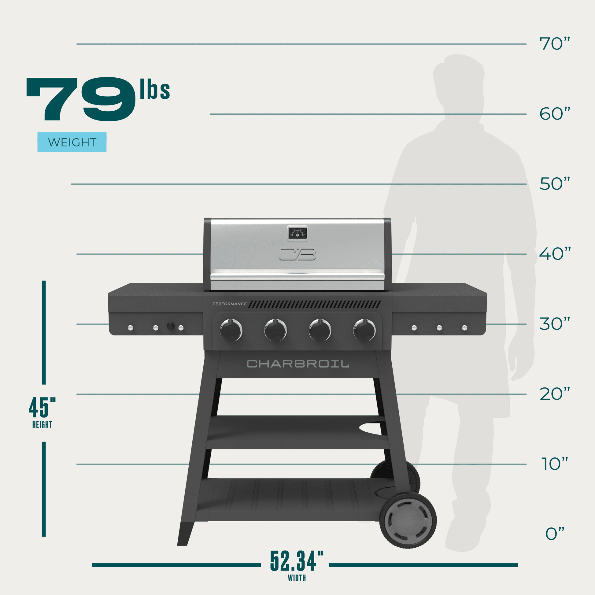 Charbroil Performance Series™ FlavorMax™ 4-Burner Cart Gas Grill