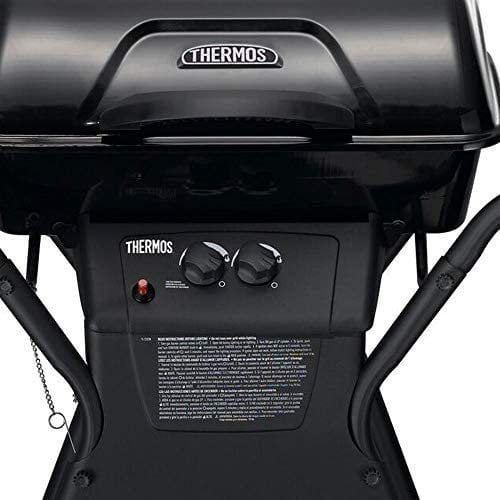 Thermos 265 2-Burner Black Liquid Propane Gas Grill with Side Table
