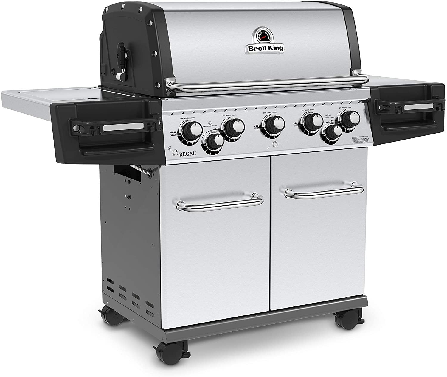 Broil King 958347 Regal S590 Pro Gas Grill, 5-Burner, Stainless Steel