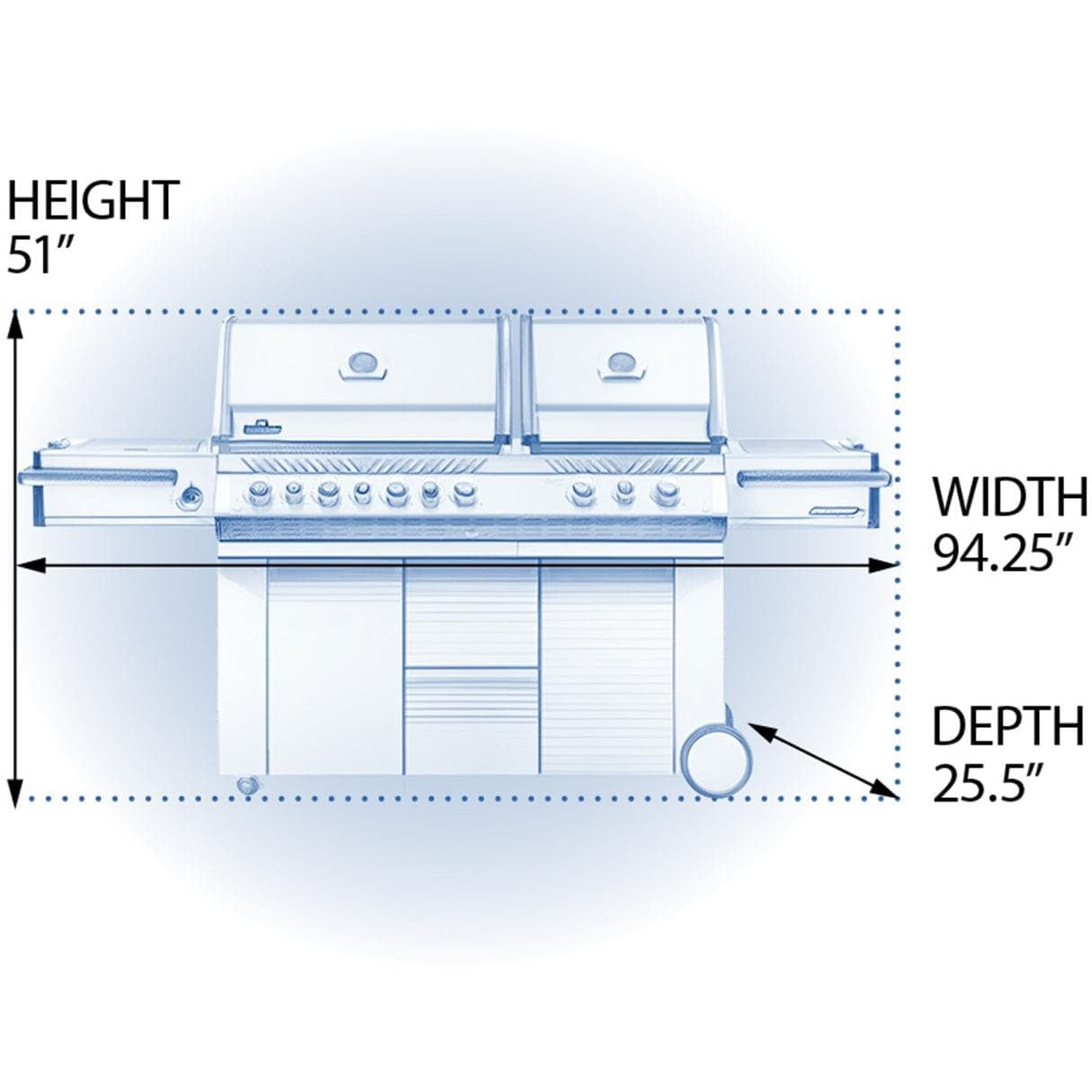 Napoleon PRO825RSBIPSS-3 Prestige Pro 825 RSBI Infrared 1430 Sq In Grill