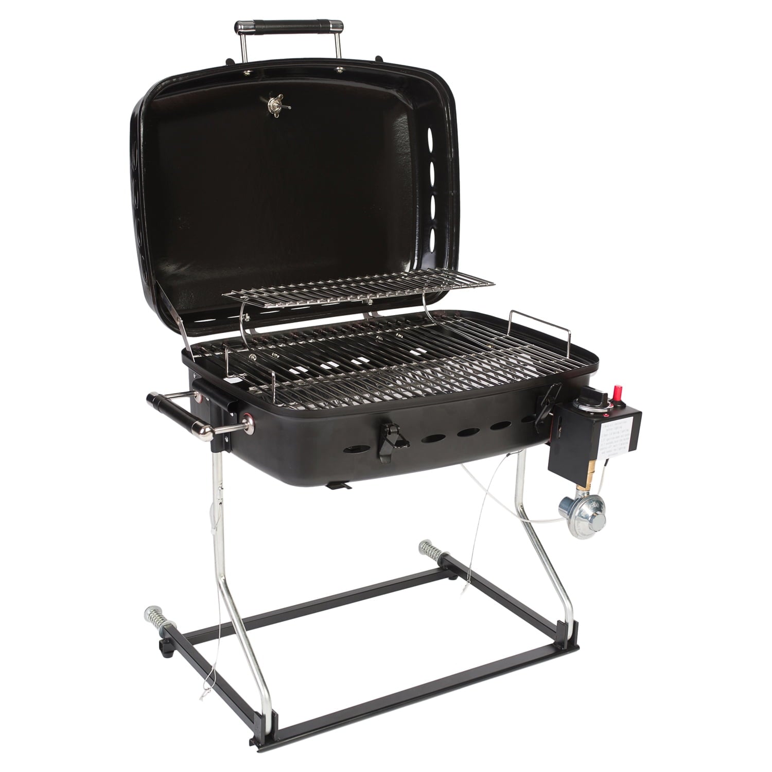 Faulkner FLK-51322 Barbecue Grille with Disposable Bottle Adapter - Black
