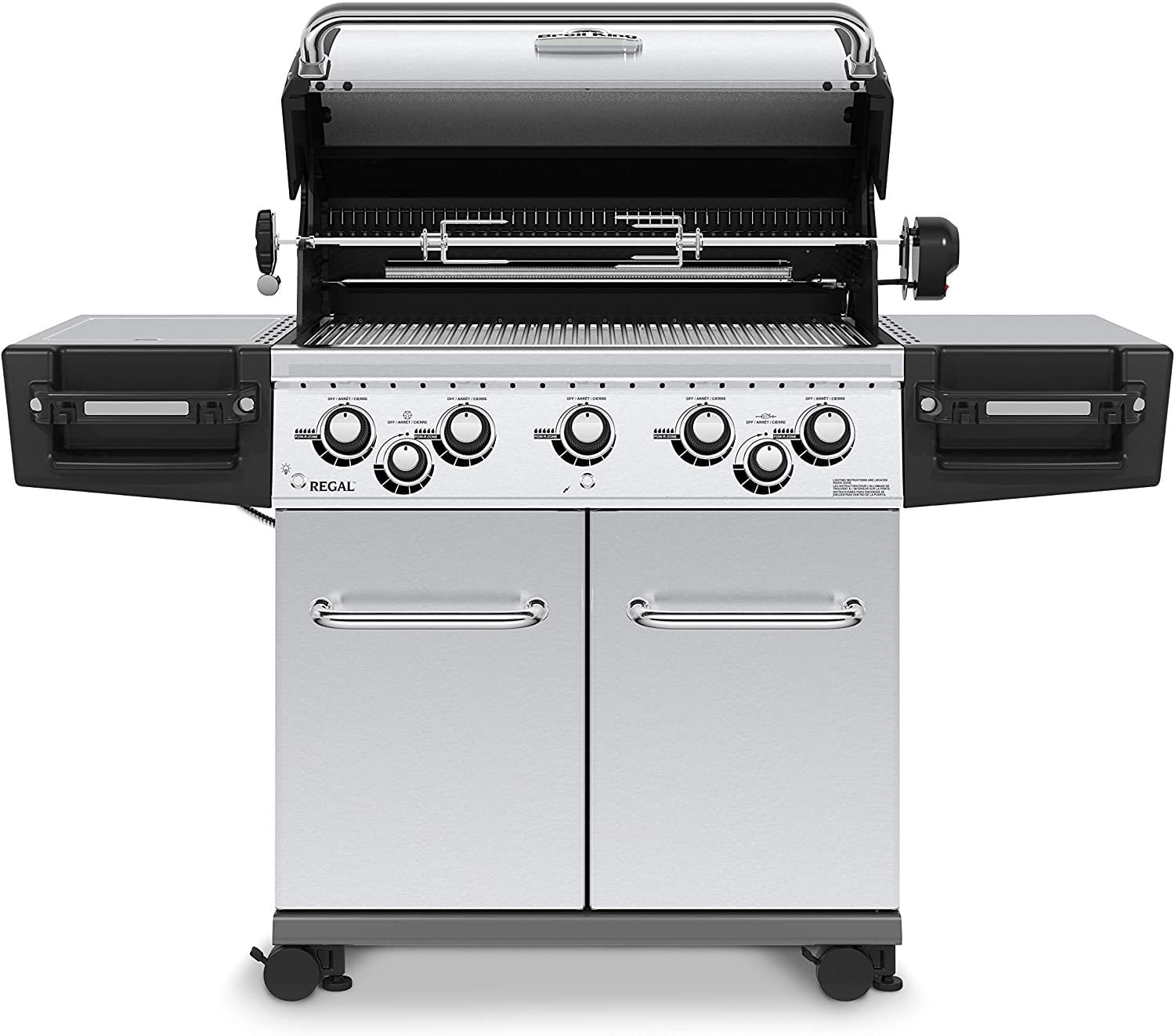 Broil King 958347 Regal S590 Pro Gas Grill, 5-Burner, Stainless Steel