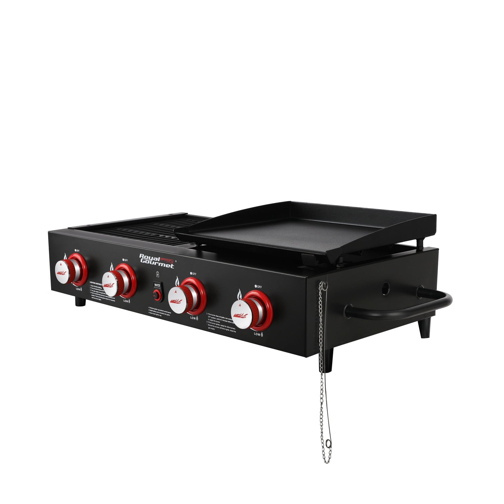 Royal Gourmet 4-Burner GD4002T Portable Gas Grill and Griddle Combo, 40000 BTU