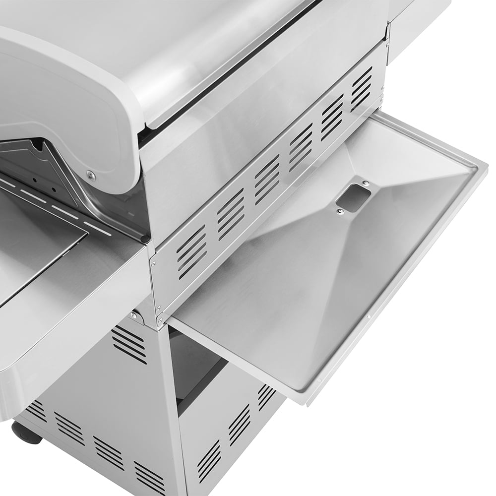 Monument Grills 77352 6-Burner Propane Gas Stainless Grill with LED Controls, Side Burner and Rotisserie Kit
