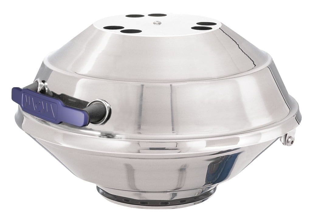Magma A10-205 Marine Kettle Gas Grill | Stainless Steel Portable Boat BBQ | Propane Grill for Marine, Pontoon & RV Use