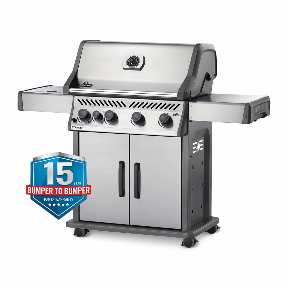 Rogue® XT 425 Natural Gas Grill with Infrared Side Burner, Stainless Steel