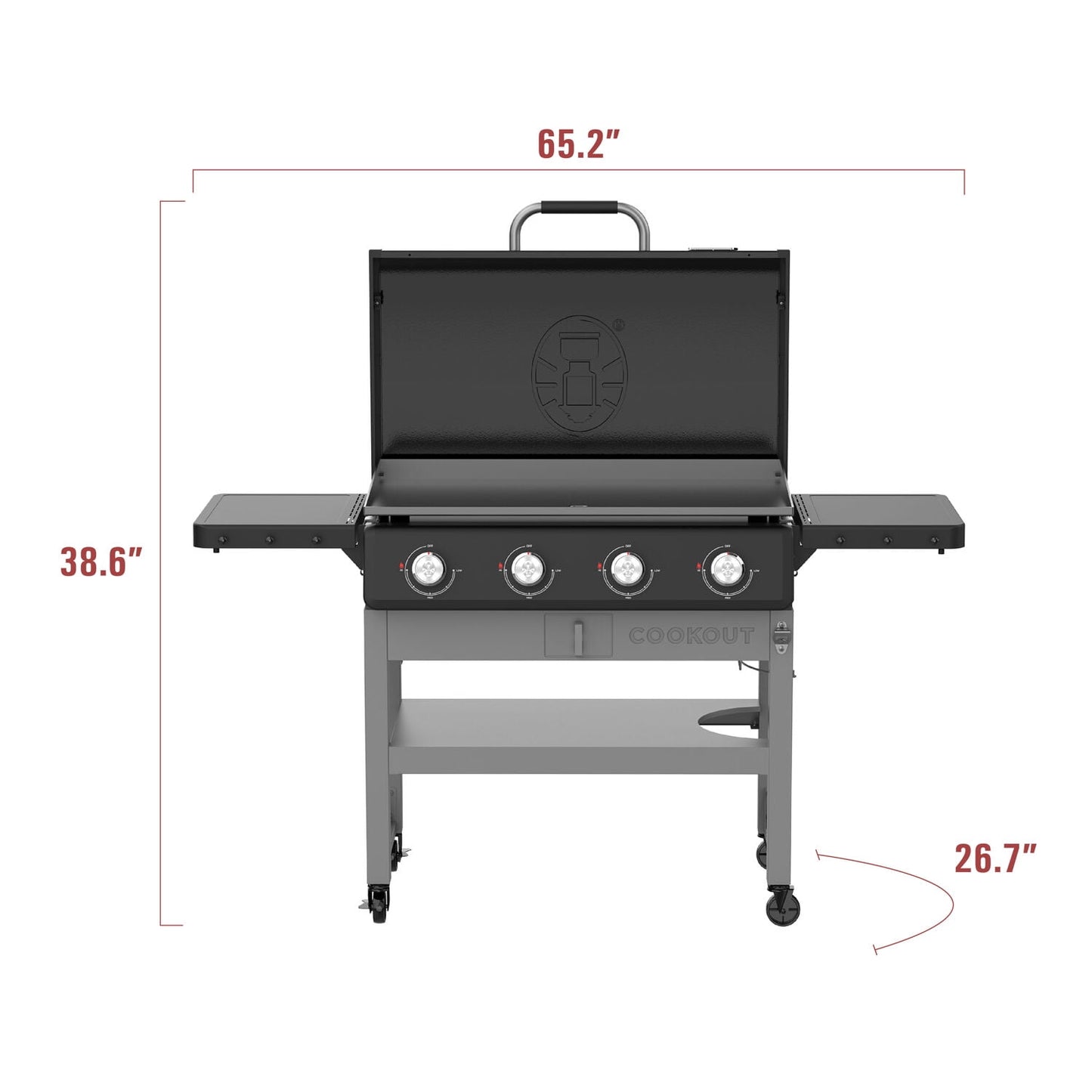 Coleman 4 Burner Gas Griddle Grill, Black, CO-550GG