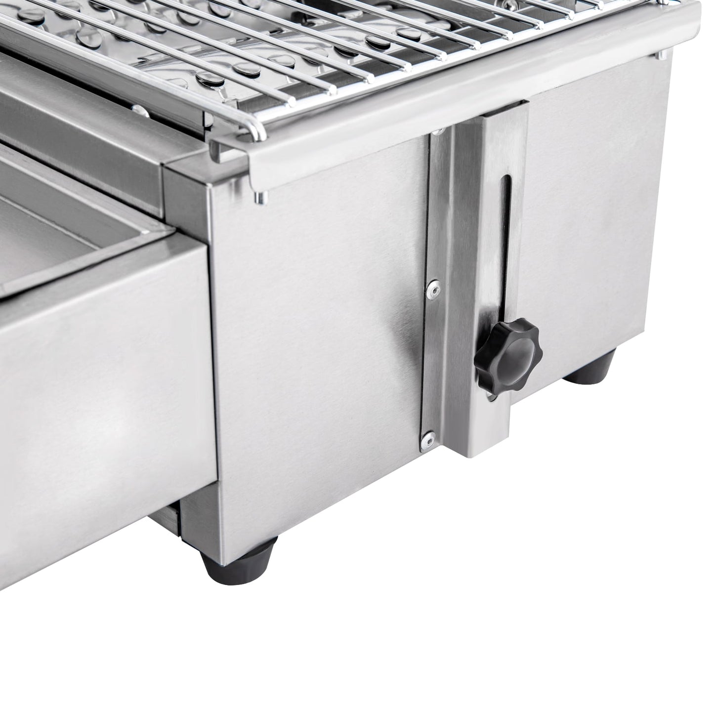 Countertop Barbeque Grill, LPG Gas 4-Burner Stainless Steel Grill for Outdoor Sliver