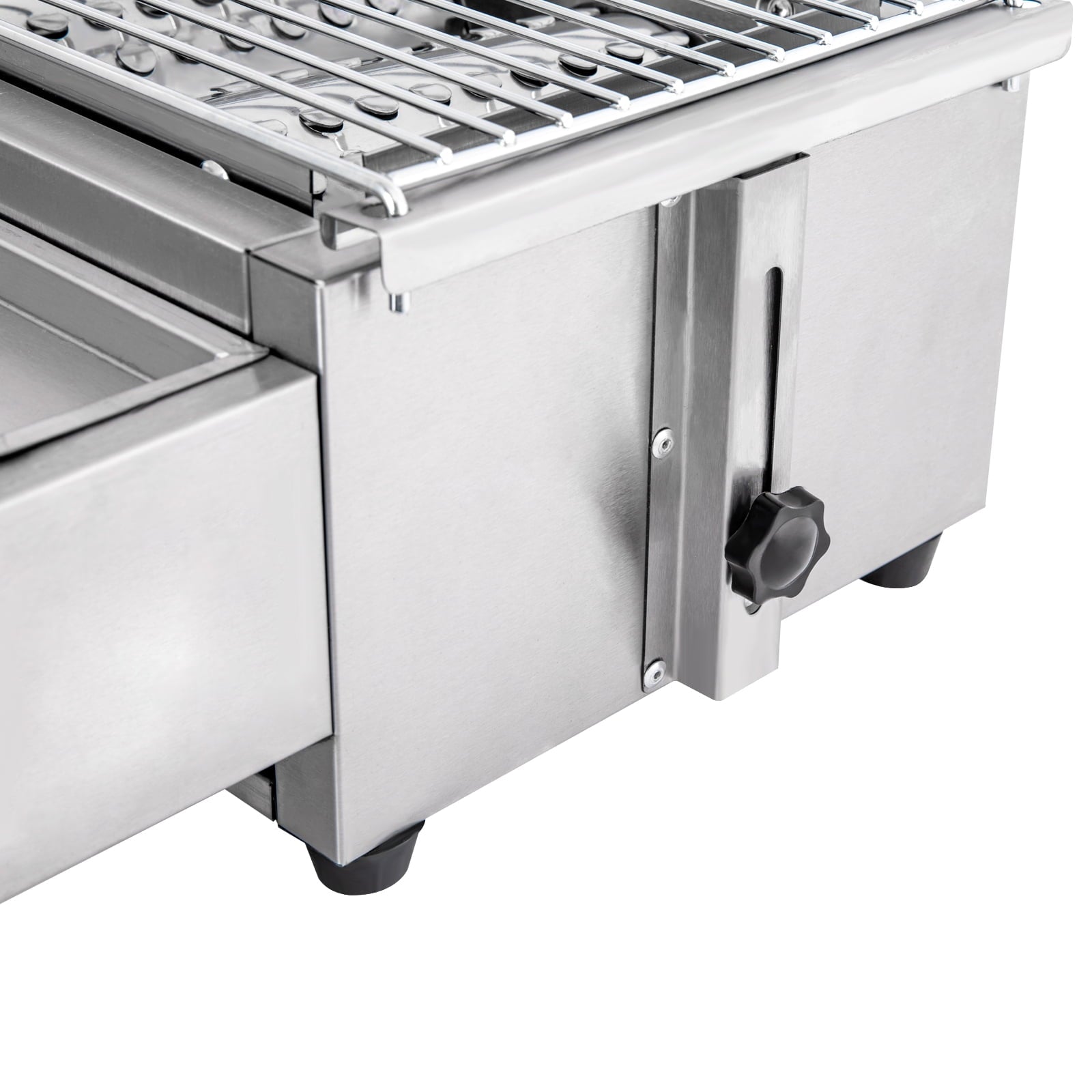 Countertop Barbeque Grill, LPG Gas 4-Burner Stainless Steel Grill for Outdoor Sliver