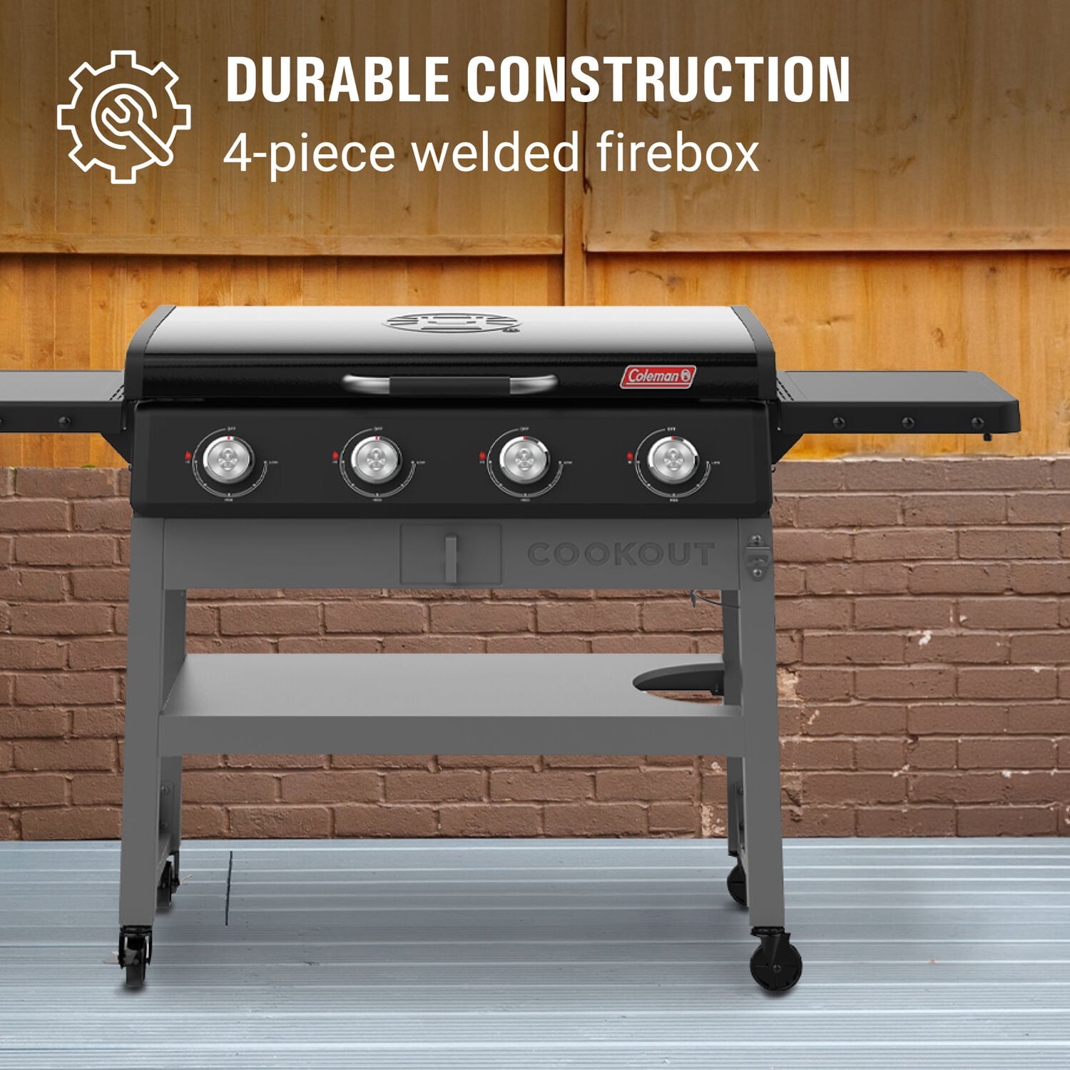 Coleman 4 Burner Gas Griddle Grill, Black, CO-550GG