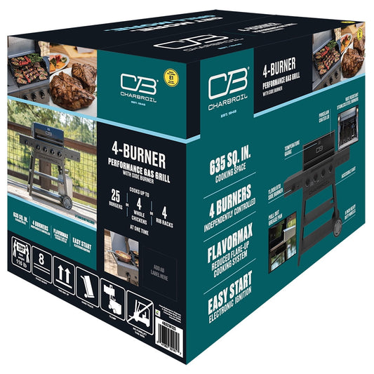 Charbroil Performance Series FlavorMax 4-Burner Gas Grill with Side Burner