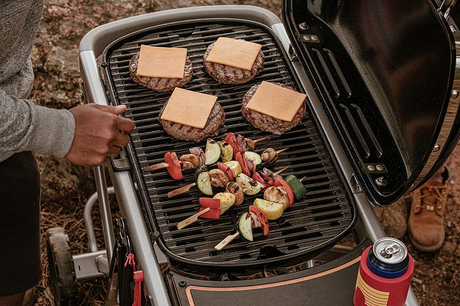 The Weber Traveler Portable Gas Grill, Stealth Edition