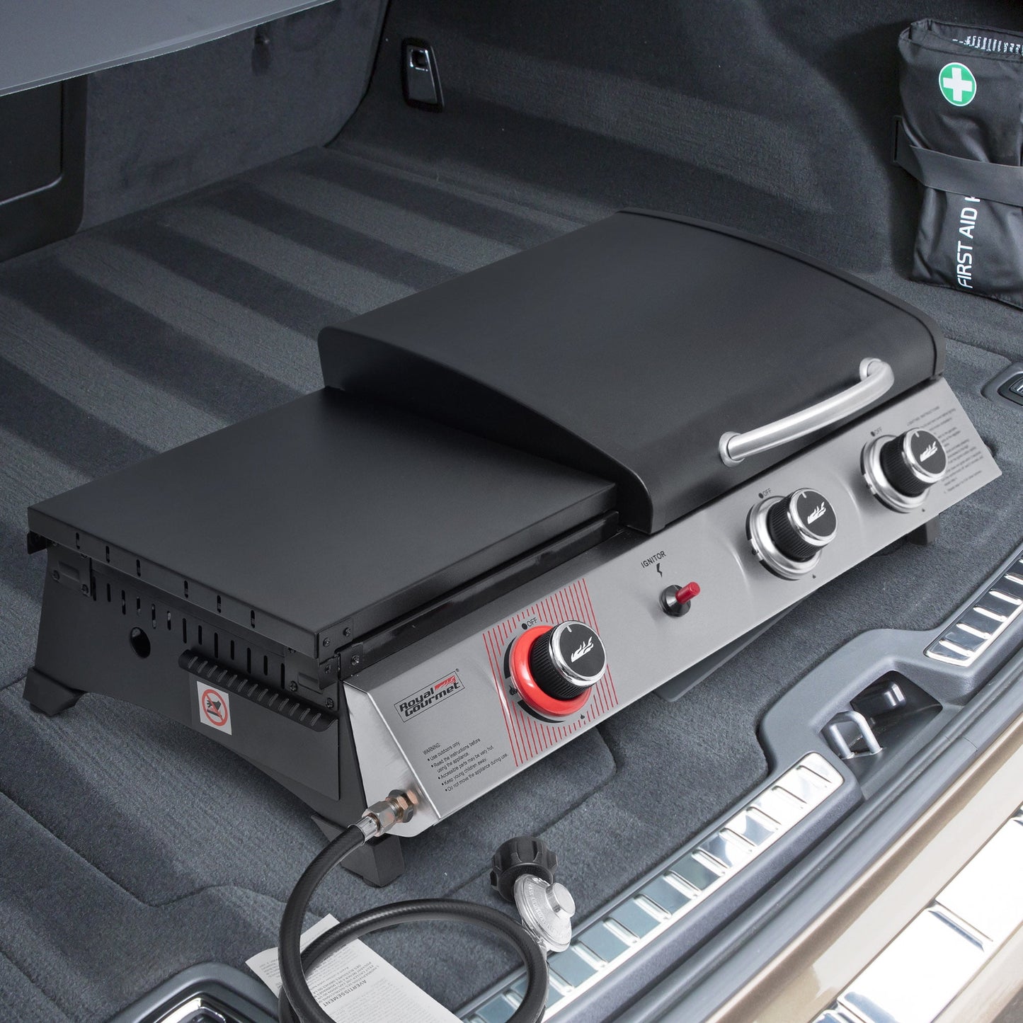 Royal Gourmet 3-Burner Portable Gas Griddle with Side Burner, PD1305H